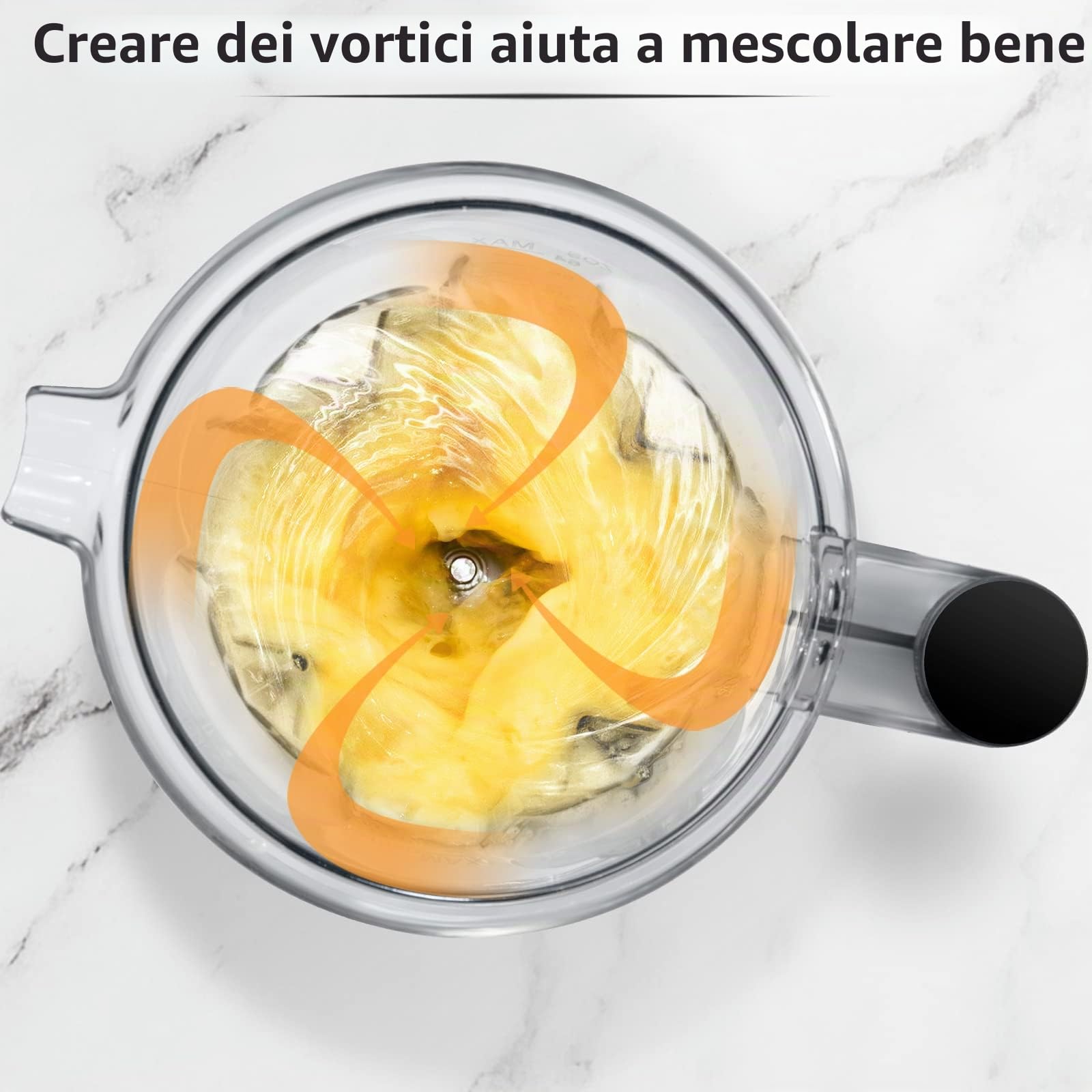 AMZCHEF 2-IN-1 Frullatore Professionale 2000W con Contenitore da 1850 ml e 600 ml per Due Modalità di Frullatura - 2000W Frullatore Tritatutto Multifunzione con Tamper e 6 Lame - Grigio Opaco