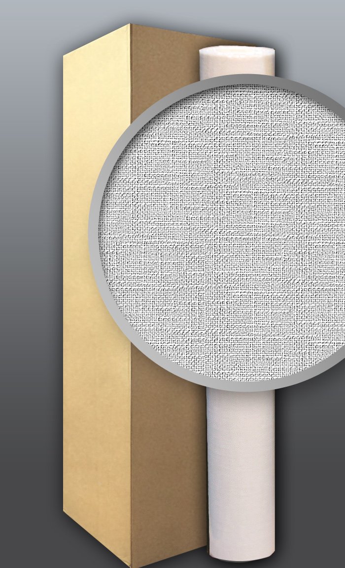 Papier peint intissé blanc à peindre large 106 cm EDEM jute double