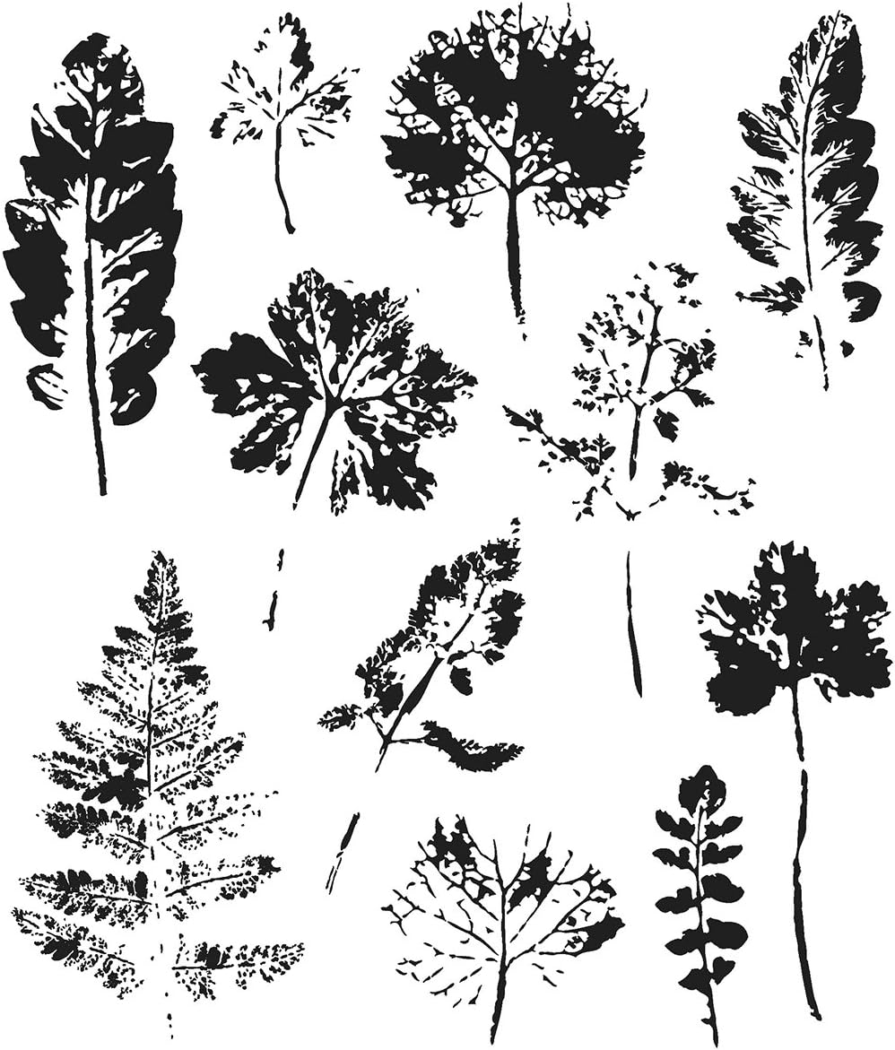 Stampers Anonymous CMS273 Tim Holtz Cling Stamps 7"X8.5"-Leaf Prints