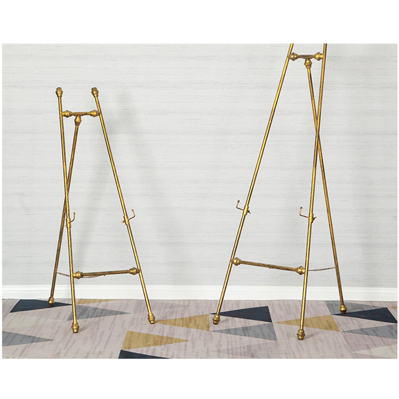 Sztaluga wystawowa ślubna, przenośna składana sztaluga Podłogowa sztaluga artystyczna, regulowana metalowa sztaluga malarska o wysokości 120/150 cm dla dorosłych, artystów, malarzy