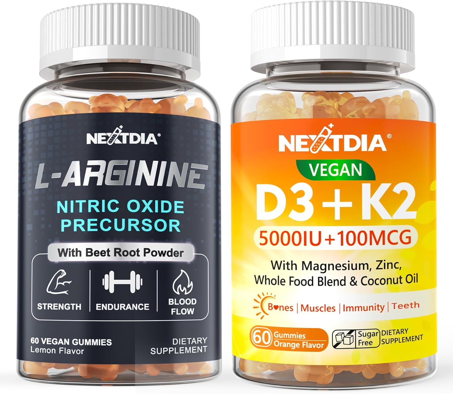 Nextdia Vitamin D3 K2 + L Arginine Gummies