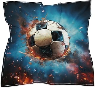 Bandana Headband Silk Hair Scarf Headwear A Football Floating in Space Bandanas Square Handkerchiefs for Men Women Face Mask