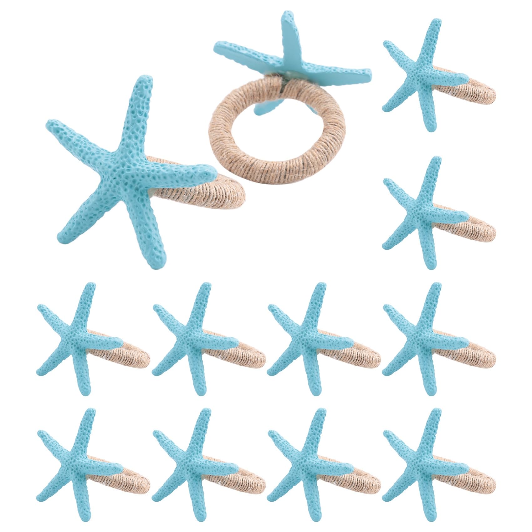 CTRLZS Starfish Napkin Rings Set of 12 Ocean Coastals Nautical Wedding Holiday Party Beach Table Decor