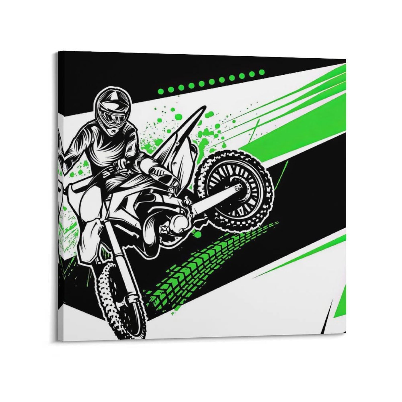MJZLQN Extreme Sports Poster Adventure Motocross Poster Decorative Painting Canvas Wall Posters And Art Picture Print Modern Family Bedroom Decor Posters 28x28inch(70x70cm)