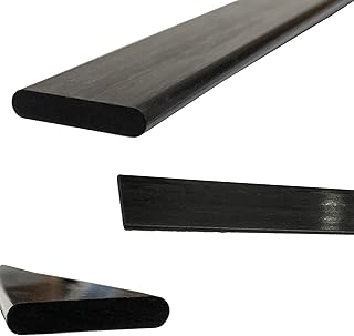KARBXON â€“ Flat Carbon Fiber RODS - 15mm x 4mm x 1000mm â€“ Pultruded Flat Solid Rod - Black Matte Finish - Pure Solid Carbon Fibre Flat Strips - for RC Planes-Drones, Boat DIY Craft Projects