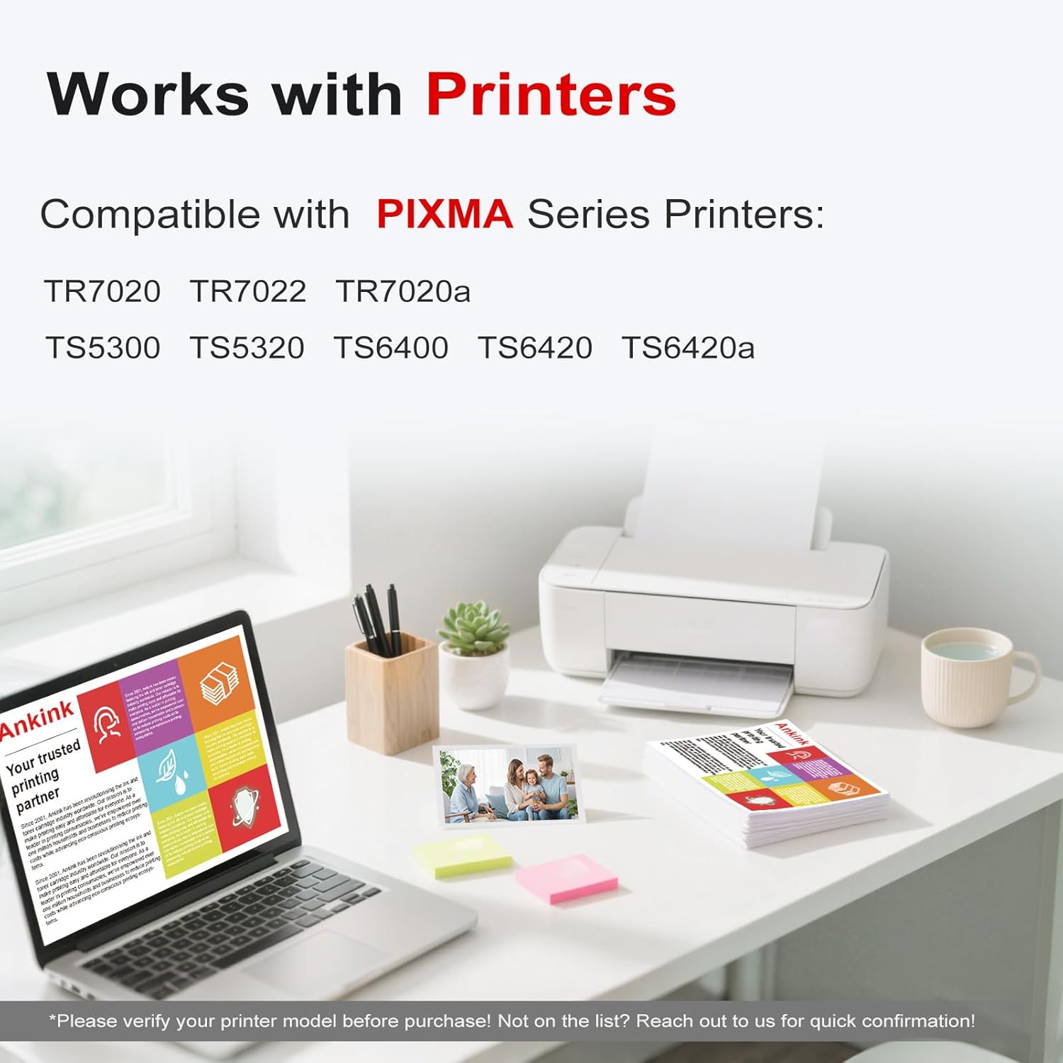 Ankink Compatible Ink Cartridges Replacement for Canon 260XL 261XL PG 260 CL 261 PG260 CL261 XL Fit for Cannon TR7020 TR7020a TR7022 TS6420 TS6400 TS5300 TS5320 TS6420a Printers (Black Color 2-Pack)