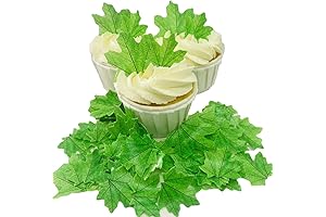 Crystalyhj Edible Rice Paper Leaves Cupcake Toppers