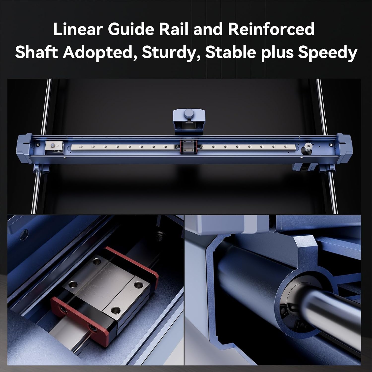 Linear guide rail and reinforced shaft components of the IKIER K1 Pro Max