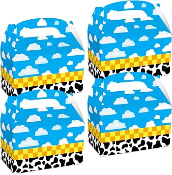 12 PCS Birthday Party Supplies Popcorn Boxes Candy Goodies Treats Sweets Favors Boxes for Decoration Birthday Party