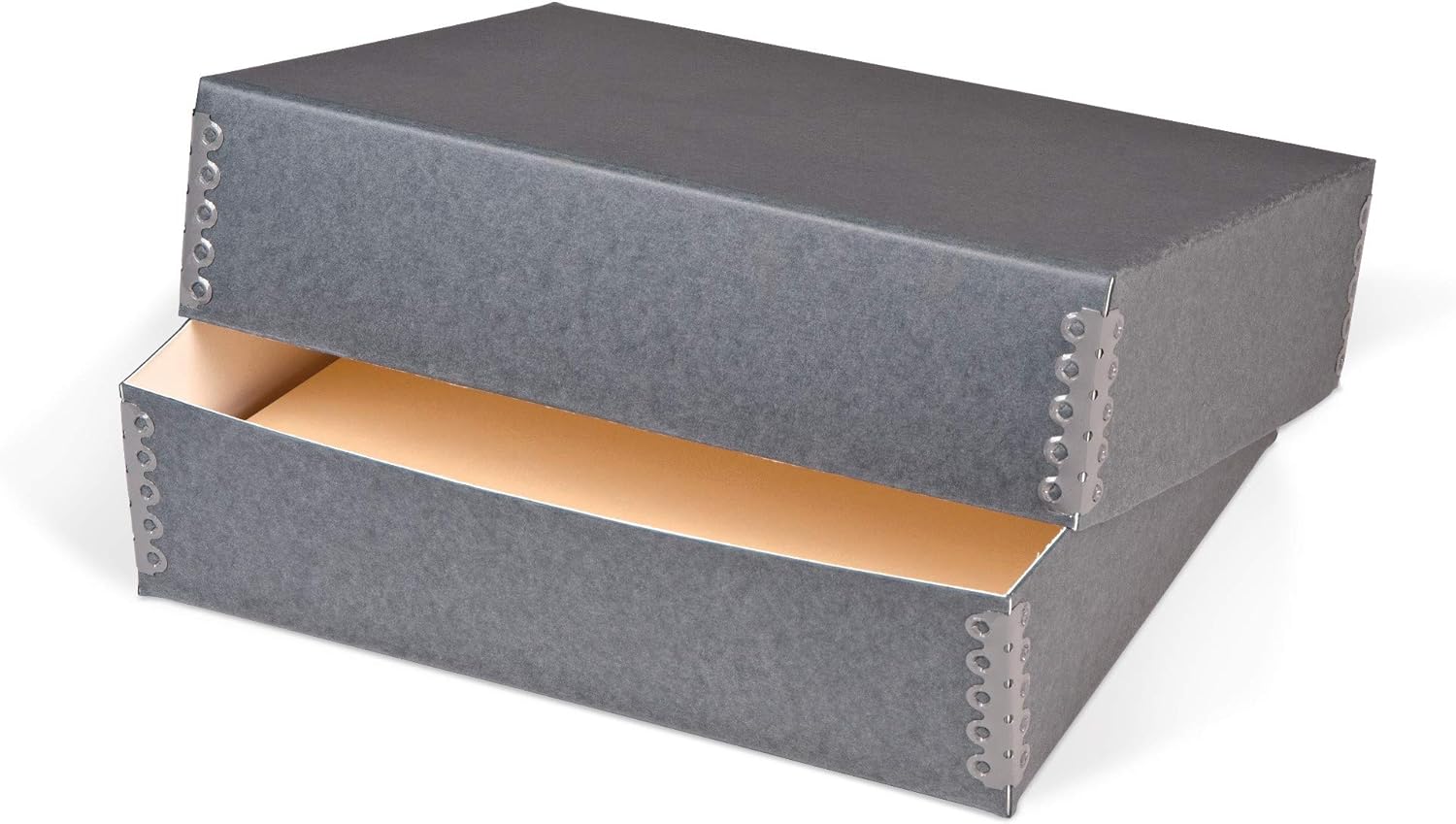 Gaylord Archival Blue/Grey Deep Lid Print/Photo Preservation Box - 11 1/2W x 15L x 5" H