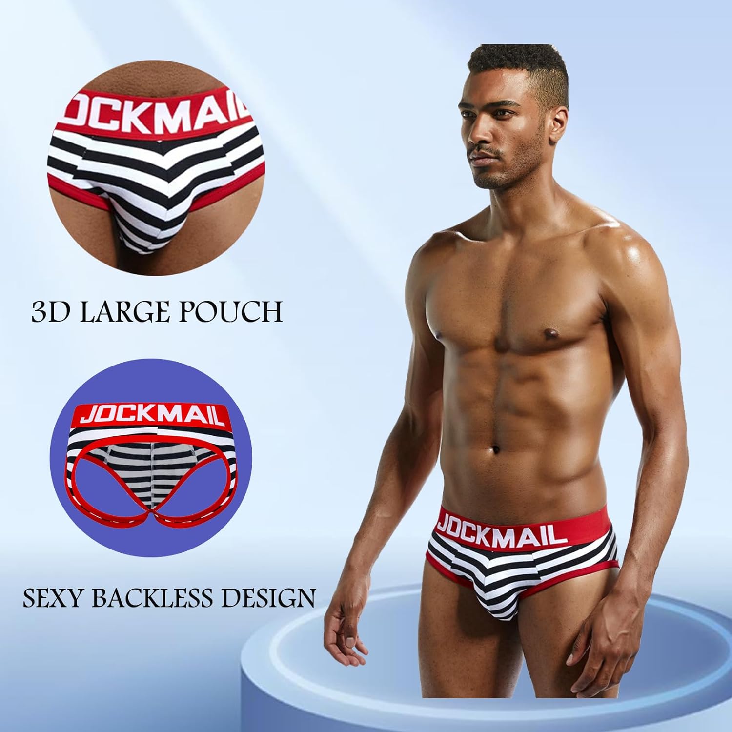 JOCKMAIL Mens Jockstrap Cotton Briefs Breathable Athletic Underwear for Athletic Supporter - Image 3