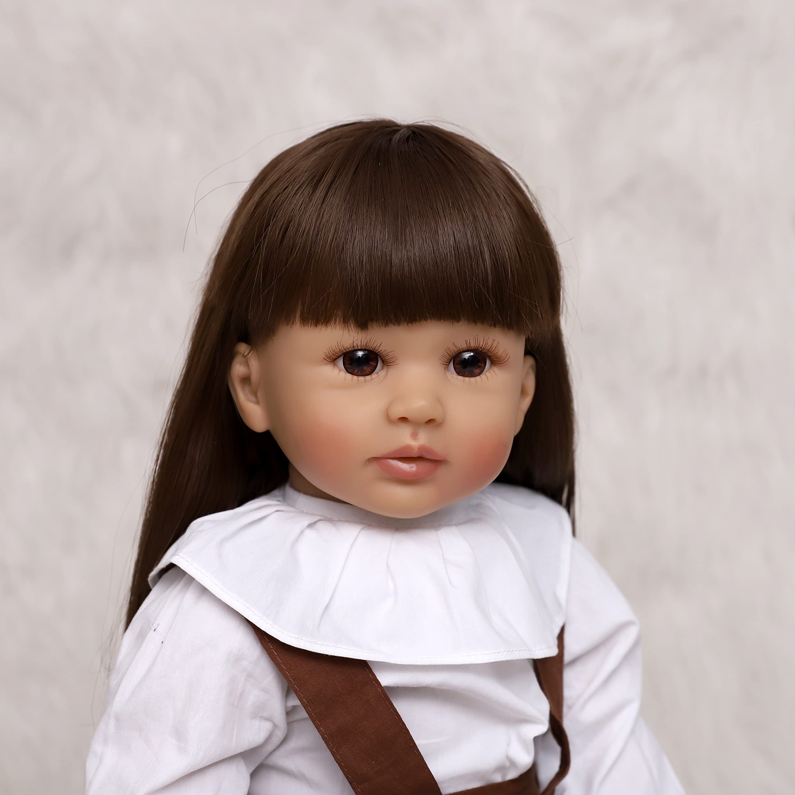ZIYIUI Realistica Reborn Bambole Femmina 24 pollice 60 cm Bambole Reborn in Silicone Morbido Simulazione Ragazza Reborn Capelli Lunghi Neonato