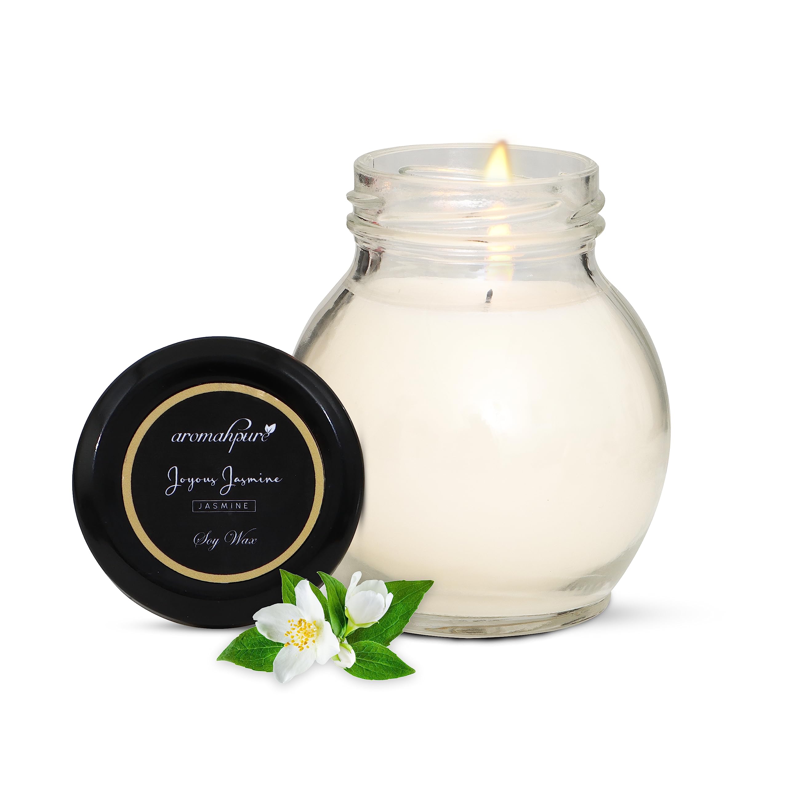 Big Matki Candle (30 Hours) | Jasmine Scented Candle | 100% Soy Wax, Smokeless Candle | Pack of 1 | Long Lasting Aroma Candles| Scented Candles for Home D�cor