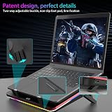 IETS GT500 Powerful Turbo-Fan (4600 RPM) RGB Laptop Cooling Pad with Infinitely Variable Speed,Seal Foam for Rapid Cooling Gaming Laptop,Dust Filter for Protect Laptop,13-17.3inch Laptop Cooler - 7