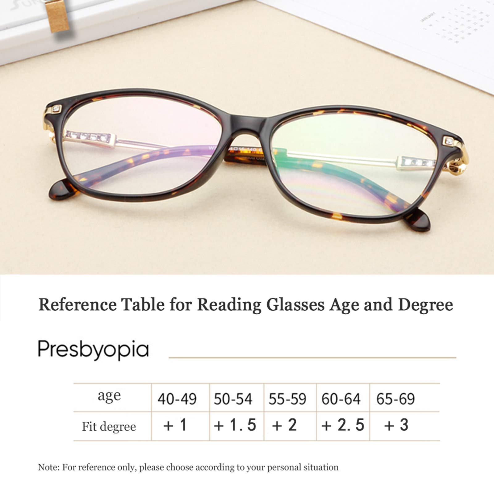 Design Für Herren Und Damen HD Anti-Blaulicht-Augenschutz,Anti-Blaue Lesebrille Vintage Kristall Lesebrille,Naturkristall-Lesebrille,Tortoiseshell,+2.5