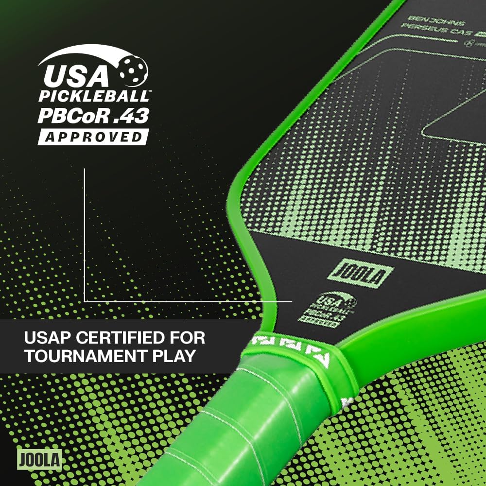 JOOLA Ben Johns CAS Perseus or Hyperion 16mm Carbon Fiber Pickleball Paddle - CAS Surface Tech - Control & Power Paddle - USAP Approved - Aero Curve - Feel-Tec Pure Grip - NFC Chip - Image 7