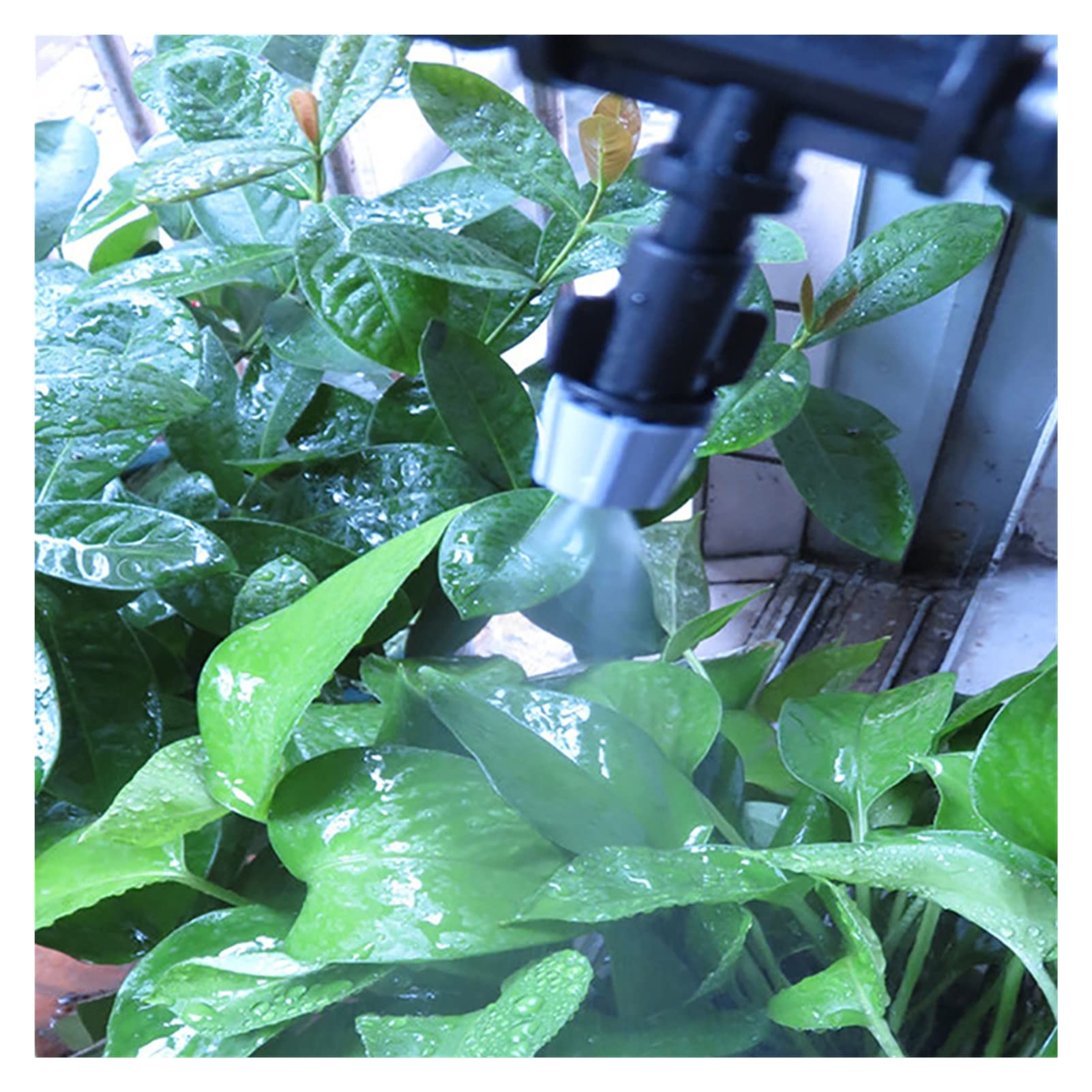 Buse d'atomisation, Buse de brumisation d'arrosage, Buse de Brouillard de Jardin Gris, Pulvérisateur à Pression, Irrigation Goutte à Goutte avec connecteur en T de 4/7 mm, Arroseurs d'arrosage Brume 2