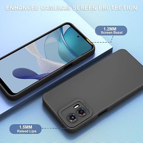 Miniatura 10 de Funda para Moto G 5G 2023 funda protectora militar de silicona líquida, funda para Motorola G 5G, funda de protección resistente para G 5G (azul)