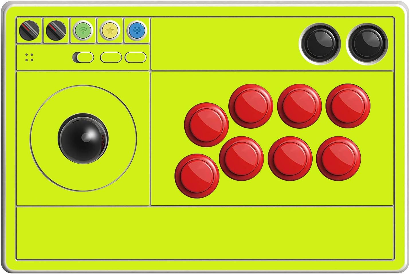 SopiGuard Sticker Skin for 8BitDo Arcade Stick Top Panel Only Vinyl Decal Wrap (Gloss Black)