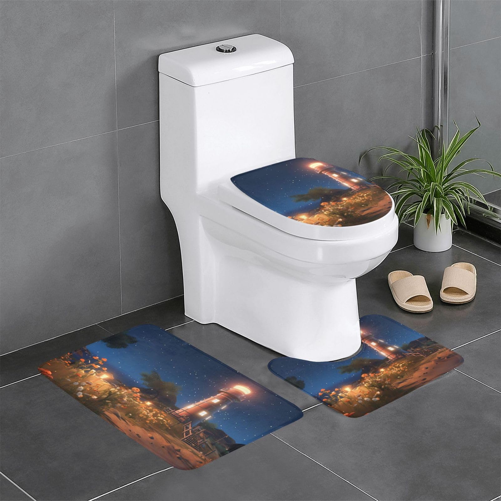 Tapis de bain antidérapants lot de 3 pour éviter les glissades