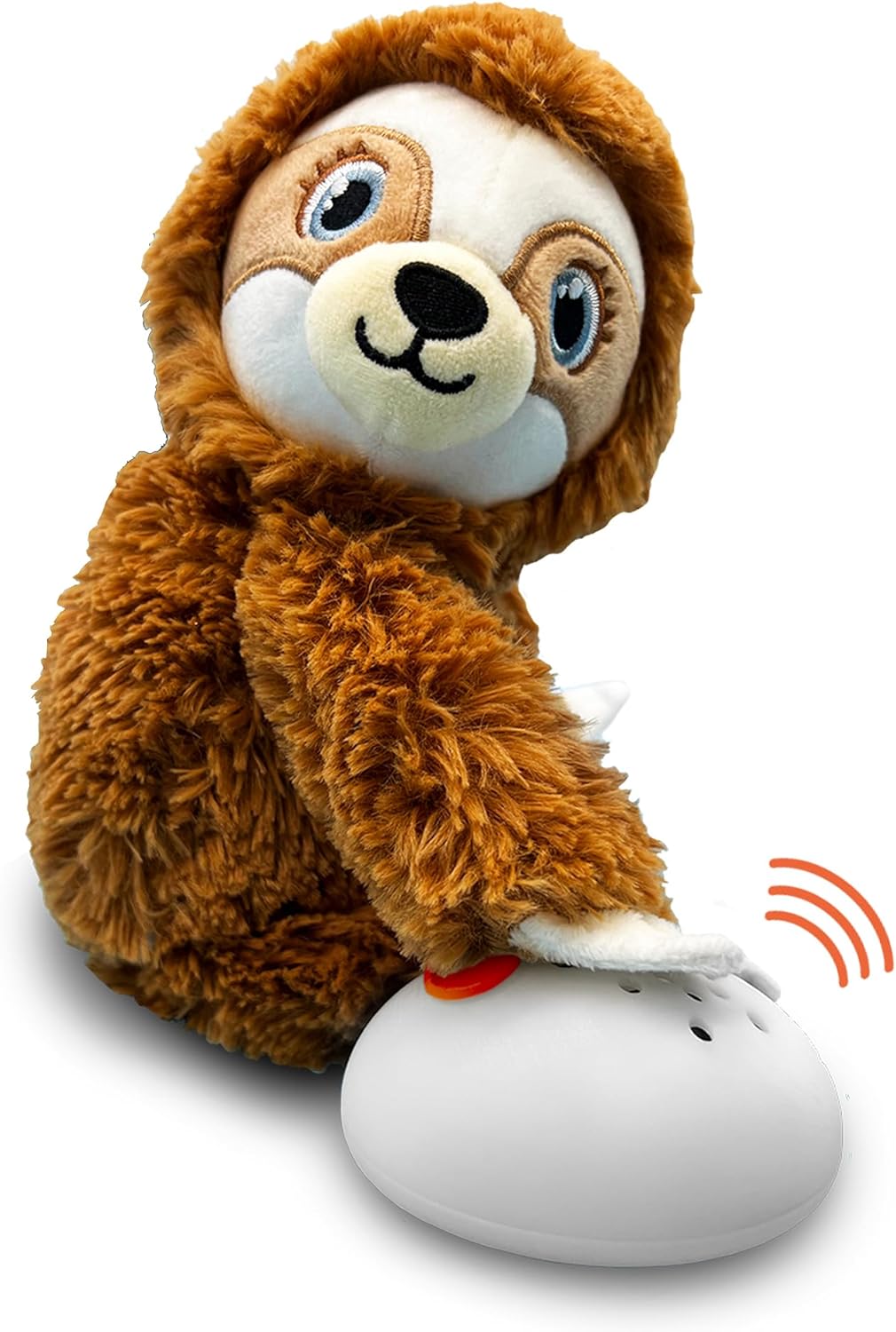 Baby Shusher Shusher Sloth - Soothing Baby Toy for Sleep, Cry Activated Baby Soother, Stuffed Animal for Babies & Kids, Hush White Noise Sounds, Crib Sound Machine for Toddlers - 1 Count