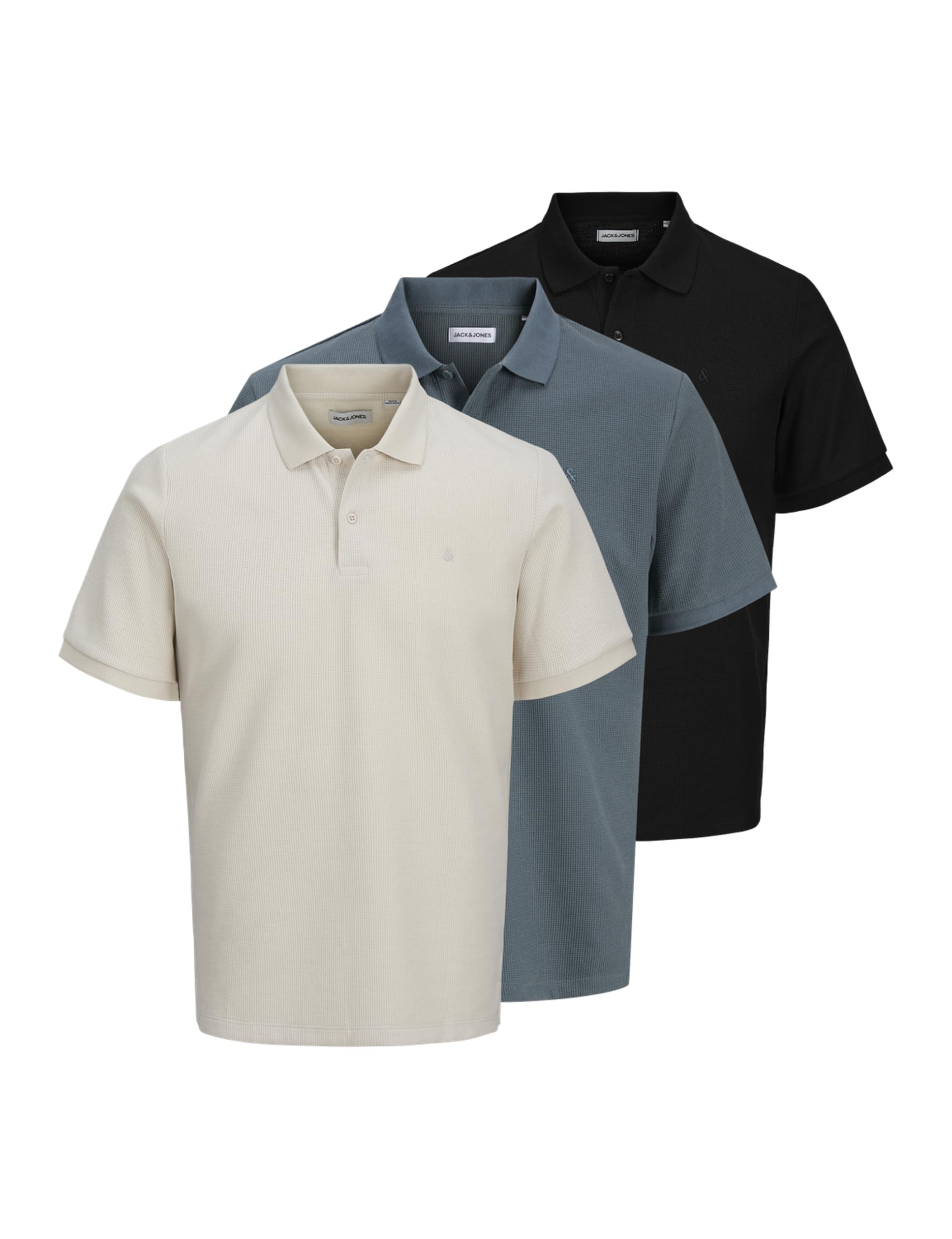 JACK & JONES Jjeaustin Polo SS 3Pk MP (Pack de 3) para Hombre