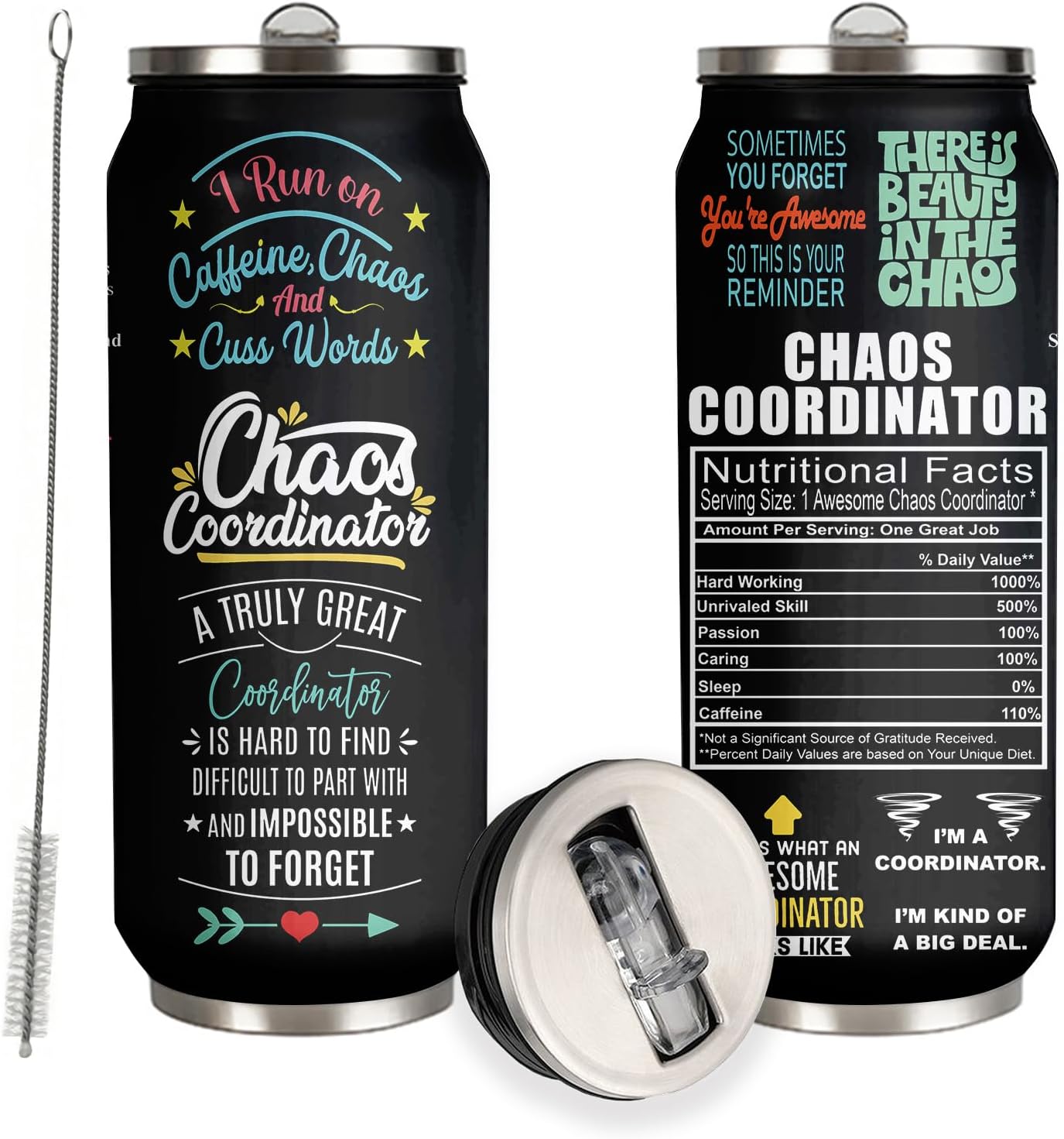Chaos Coordinator Tumbler Mug, Chaos Gifts For Coworkers, Men & Women, Thank You Gifts For Boss, Teacher, Friends 17oz