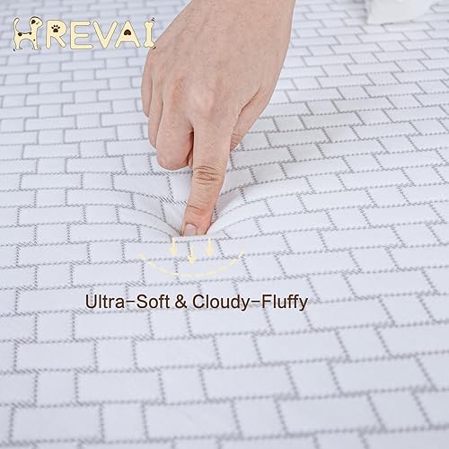 Miniatura 8 de Colchón Pack and Play, espuma viscoelástica suave y firme de alta densidad de doble cara, transpirable, portátil, con funda extraíble, parte