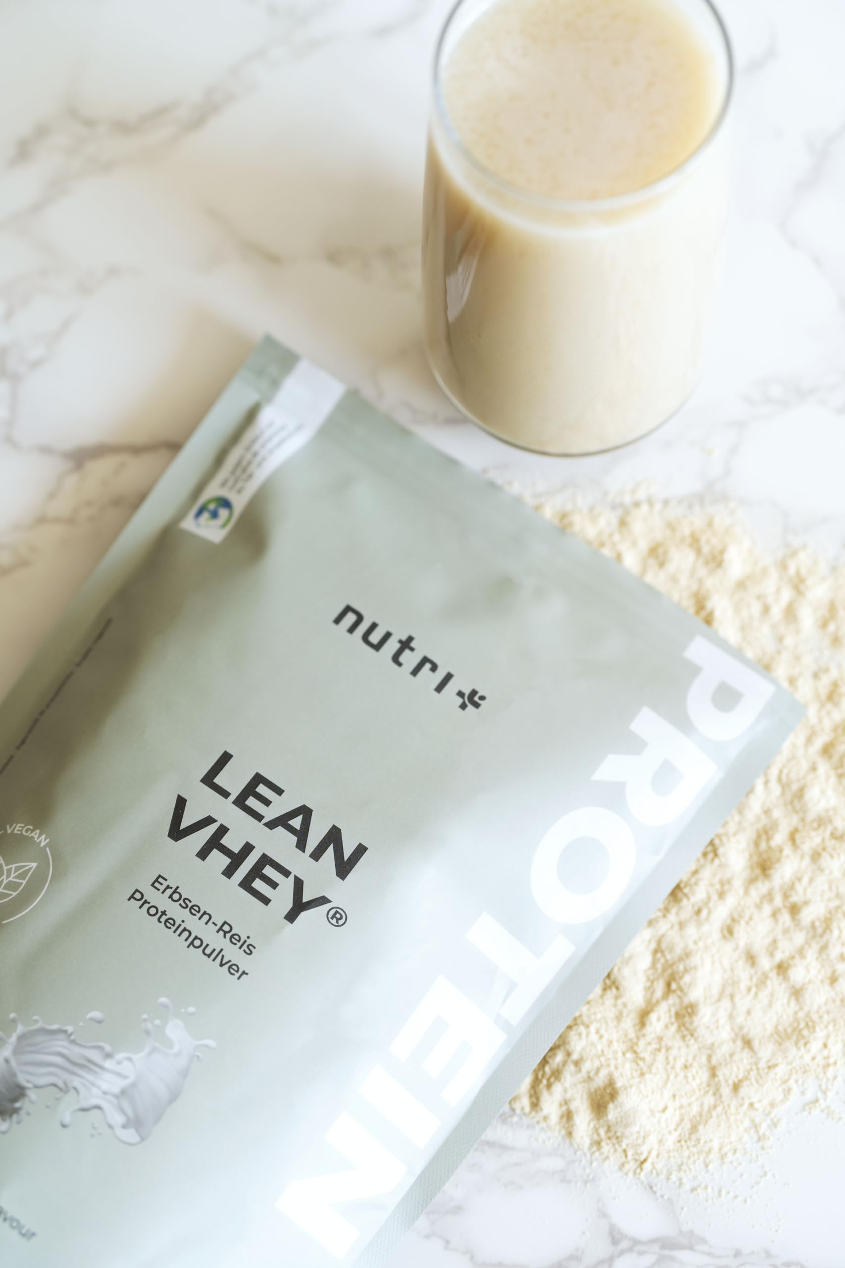 Protéine de pois + riz Vanilla - Poudre de protéine végétalienne sans soja, gluten, lactose, sucre - Vanille 600 g - Pea Rice Protein végan avec protéine de pois d'Allemagne