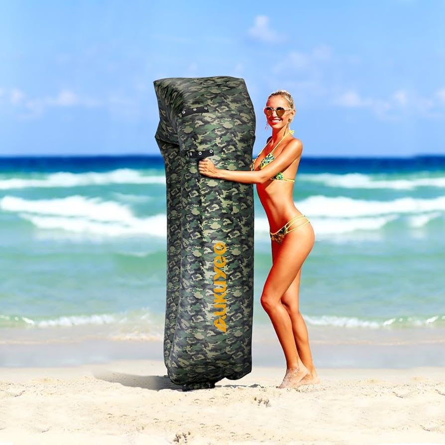 AUKUYEE Aufblasbare Luftliege Mit Sonnendach - Tragbares Sofa Für Strand, Pool & Camping (bis 200kg)