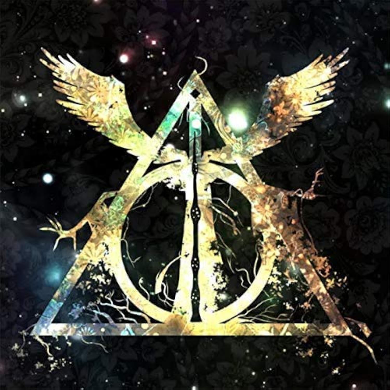 Kits de pintura de diamantes 5D para adultos y niños, pintura de diamantes de imitación redondos con diamantes, arte de punto de cruz, arte de diamantes y puntos (Harry Potter, 12 x 12 pulgadas)