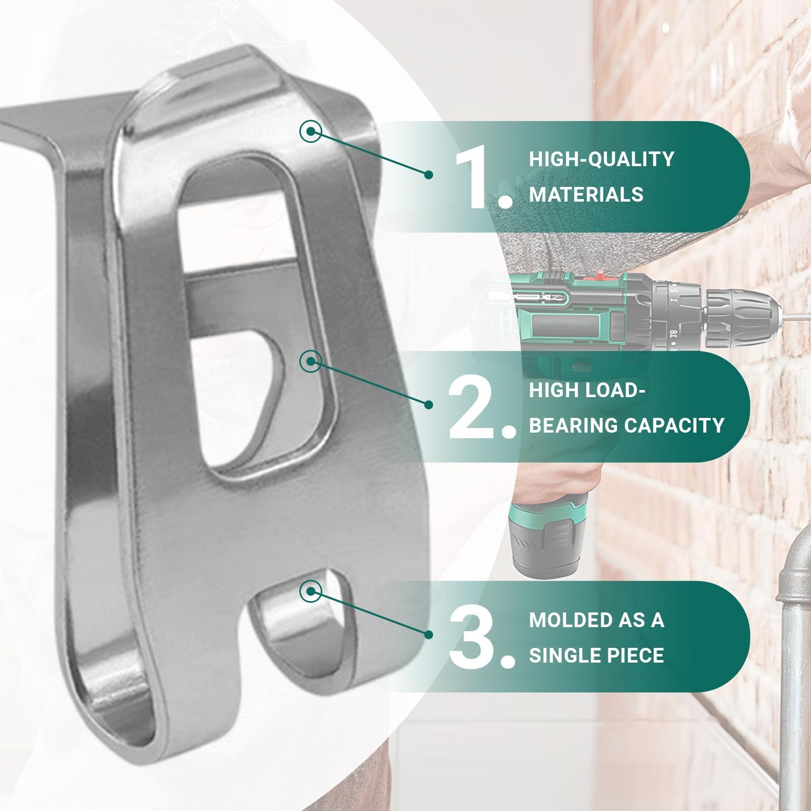 2 Clip ceinture Crochet de Rechange, Clips Avec Vis, Crochet de Ceinture pour Perceuse Électrique, Compatibles Avec Les Modèles Makita DF330, DT01, DDF482, DHP482, XDT14 et XPH10 12 V et 18 V