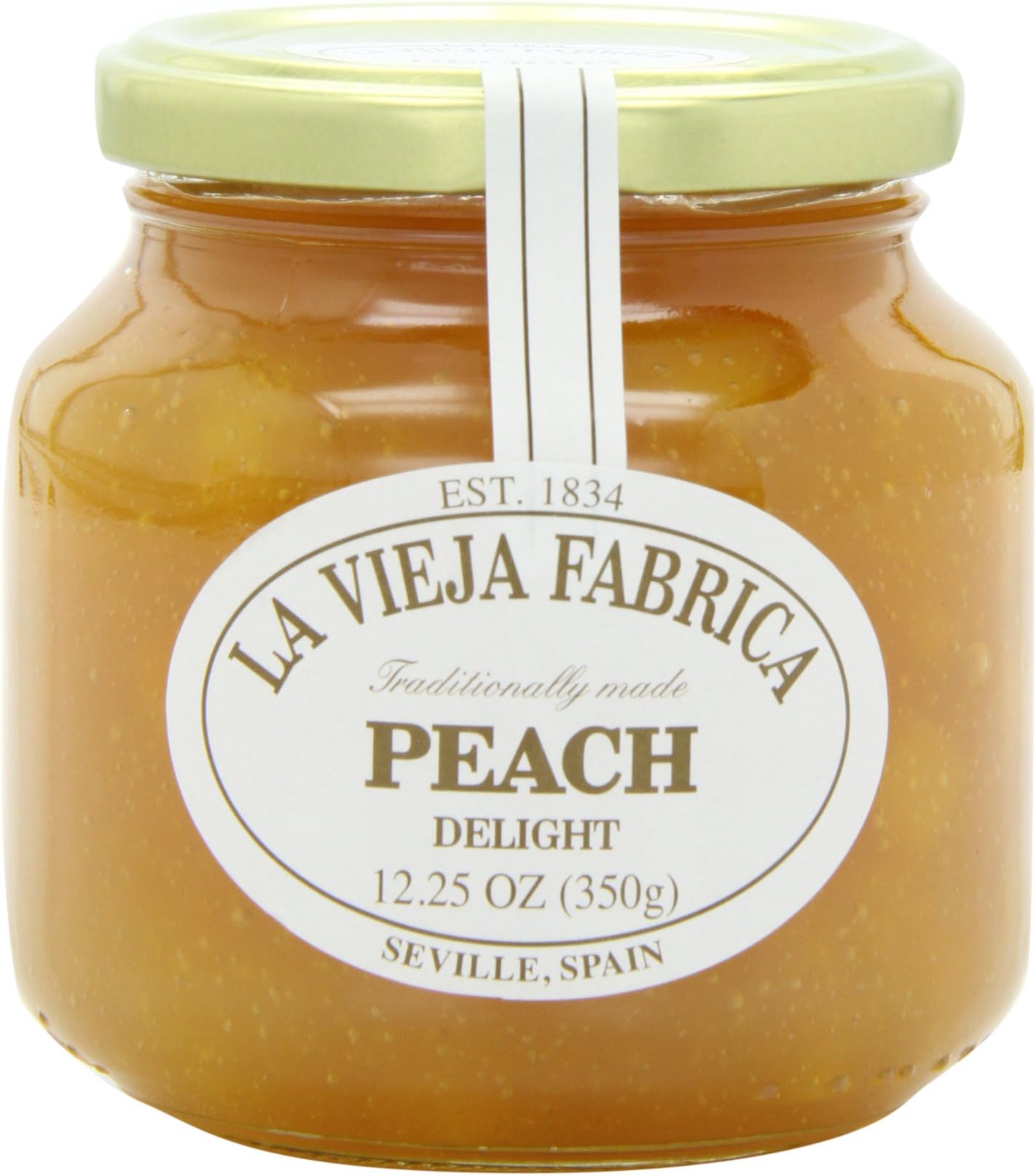 La Vieja Fabrica Jams, Peach Delight, 12.25 Ounce (Pack of 6)