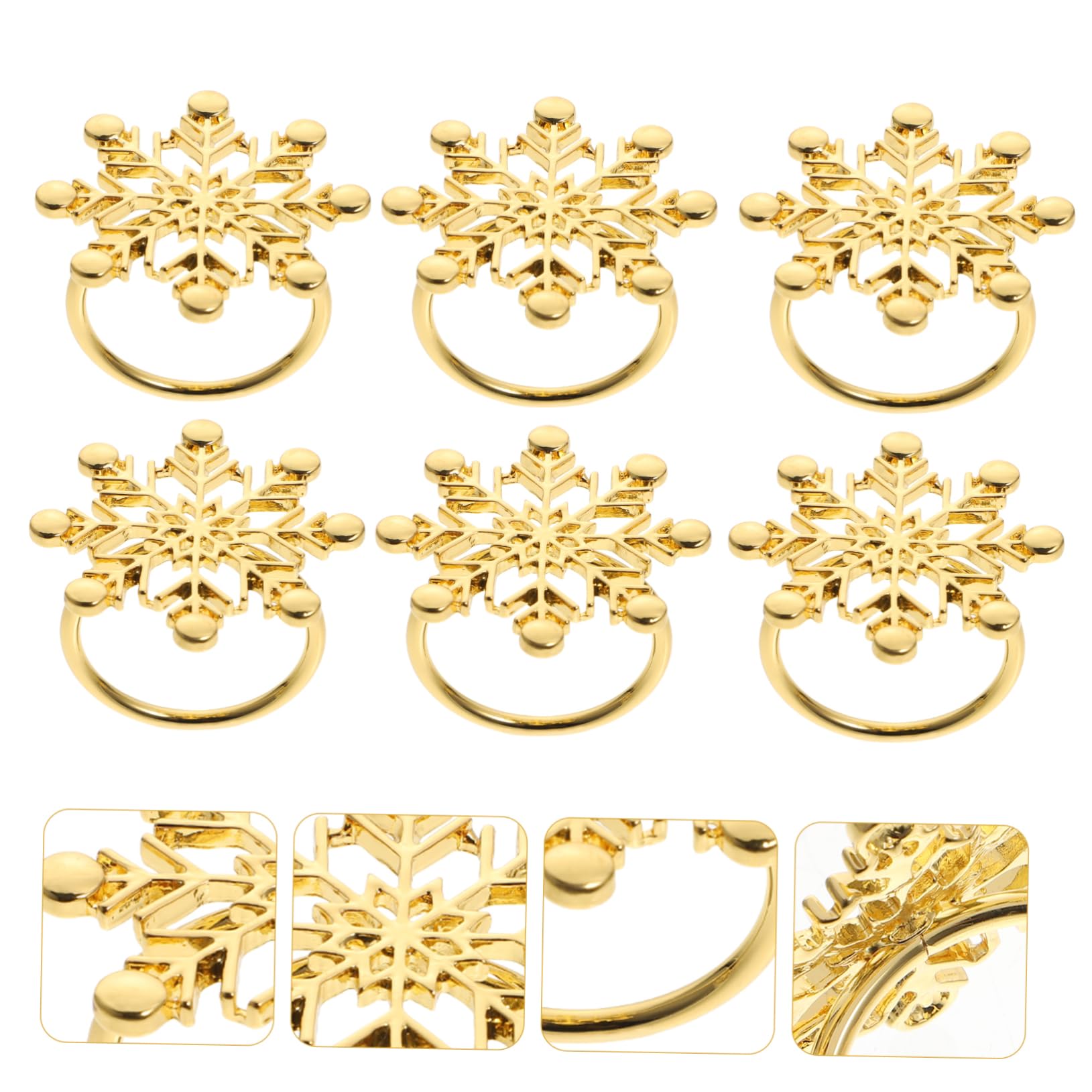 MAGICLULU 3 Sätze Weihnachtsserviettenringe Etiketten Aus Tiefkühlpapier Elchdekoration Weihnachtsparty Accessoires Christmas Decorations Table Serviettenring Weihnachten Golden 6 Stück * 3