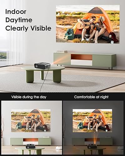 Miniatura 3 de Proyector de luz diurna 4K Ultra HD 1800 High ANSI Smart Home Theater con WiFi 6, Bluetooth, NFC, aplicaciones de transmisión, proyector diurno