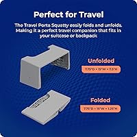 Vista 3 de Squatty Potty Porta Traveler Taburete plegable de inodoro para viajes, 7" de altura, gris