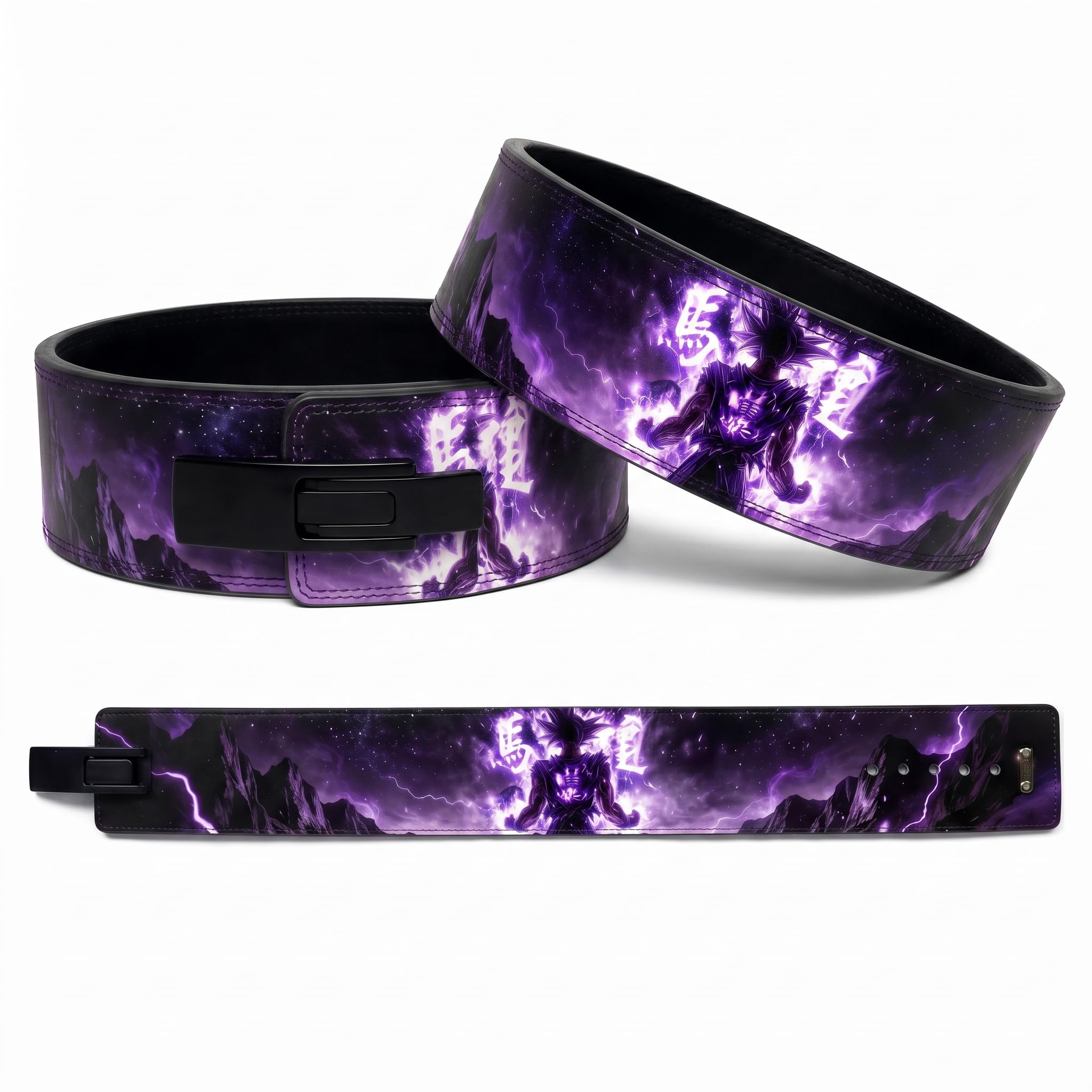XTREMEX 13mm Void Lightning Weightlifting Lever Belt (Purple, L) | Deadlift & Gym Belt for lower back support, Squats, Powerlifting belts for Men and Women with heavy duty buckle-image-14