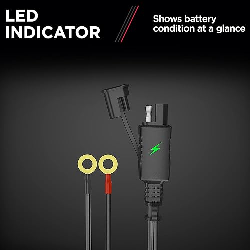 Miniatura 2 de Schumacher Electric Ship 'n Shore Ring Terminal Indicador de batería y cable de carga, SA1484, de 24 pulgadas, muestra el estado de la batería