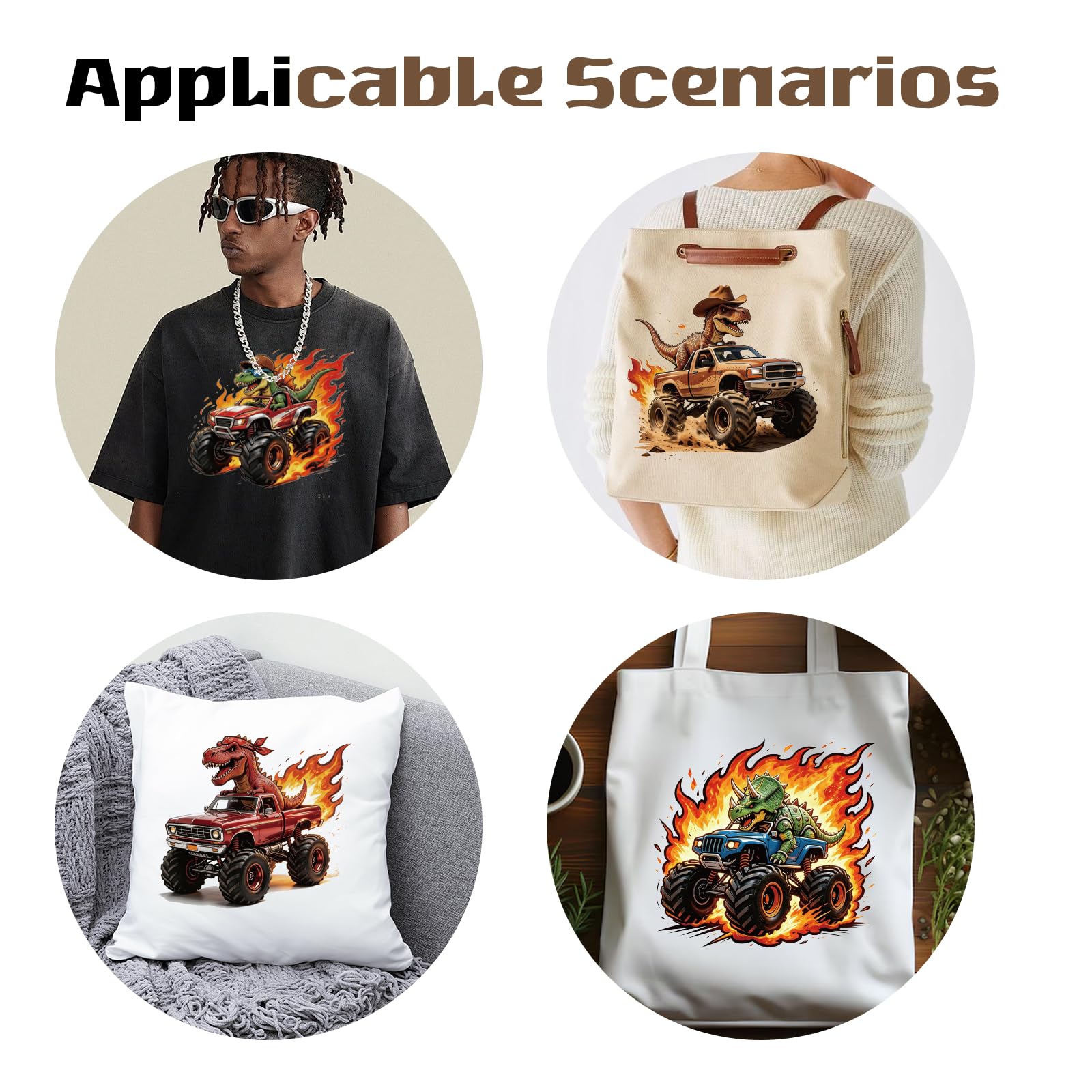 Superdente 12 piezas transferencia textil termoadhesiva parche termoadhesivo DTF listo para prensar 25×25cm gran pegatina termoadhesiva para ropa personalizada Sudaderas capucha camisetas y bolsas de