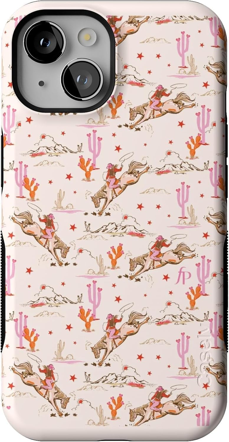 Casely iPhone 14 Case | Cowgirl Canyon | FashionPass x Casely | Bold Protective Design | Compatible with MagSafe