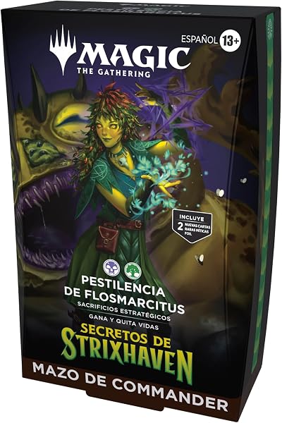 Mazo de Commander de Secretos de Strixhaven, de Magic: The Gathering - Pestilencia de Flosmarcitus (Versión en Español) - 1