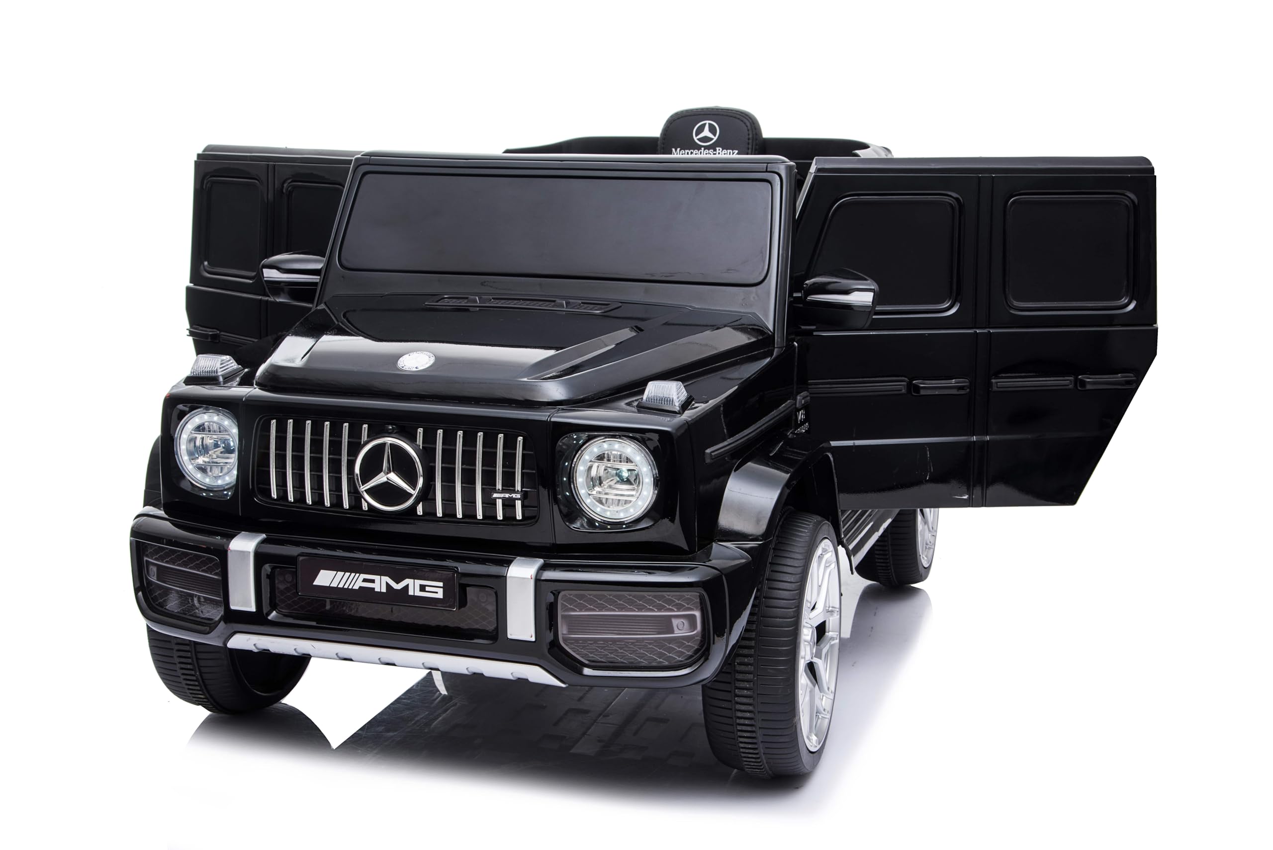 Macchina elettrica bambini Mercedes Classe G 2025, Nera, Originale con Licenza, Batteria al Litio, auta elettrica per bambini 3-5 anni con telecomando 2.4 GHz, MP3/USB/Bluetooth