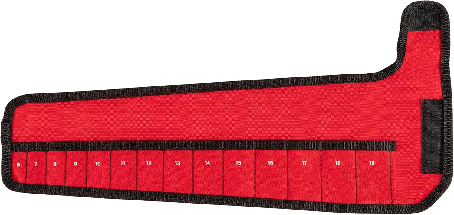 TEKTON 14-Tool Stubby Combination Wrench Pouch (6-19 mm) | OTP21206 | Made in USA