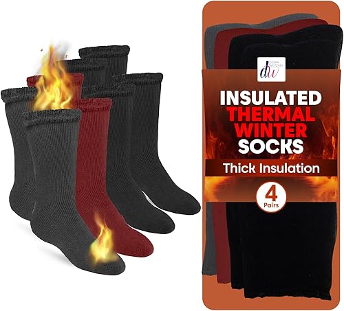 Debra Weitzner - Paquete de 6 calcetines térmicos cálidos para hombres y mujeres, para uso con botas de invierno en climas extremos fríos