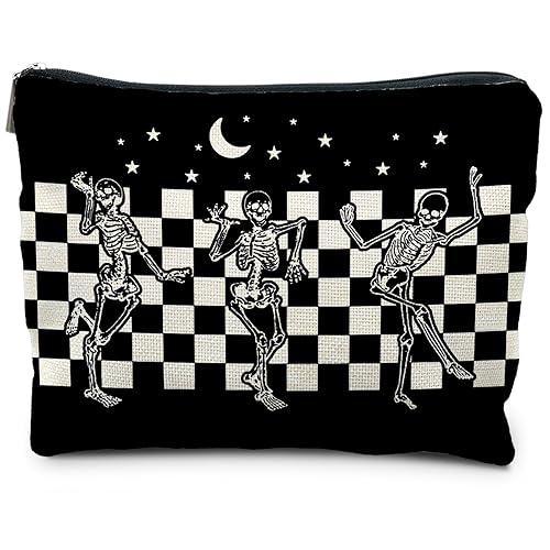 Goth Spooky Gifts for Women, Gothic Horror Skeleton Black Makeup