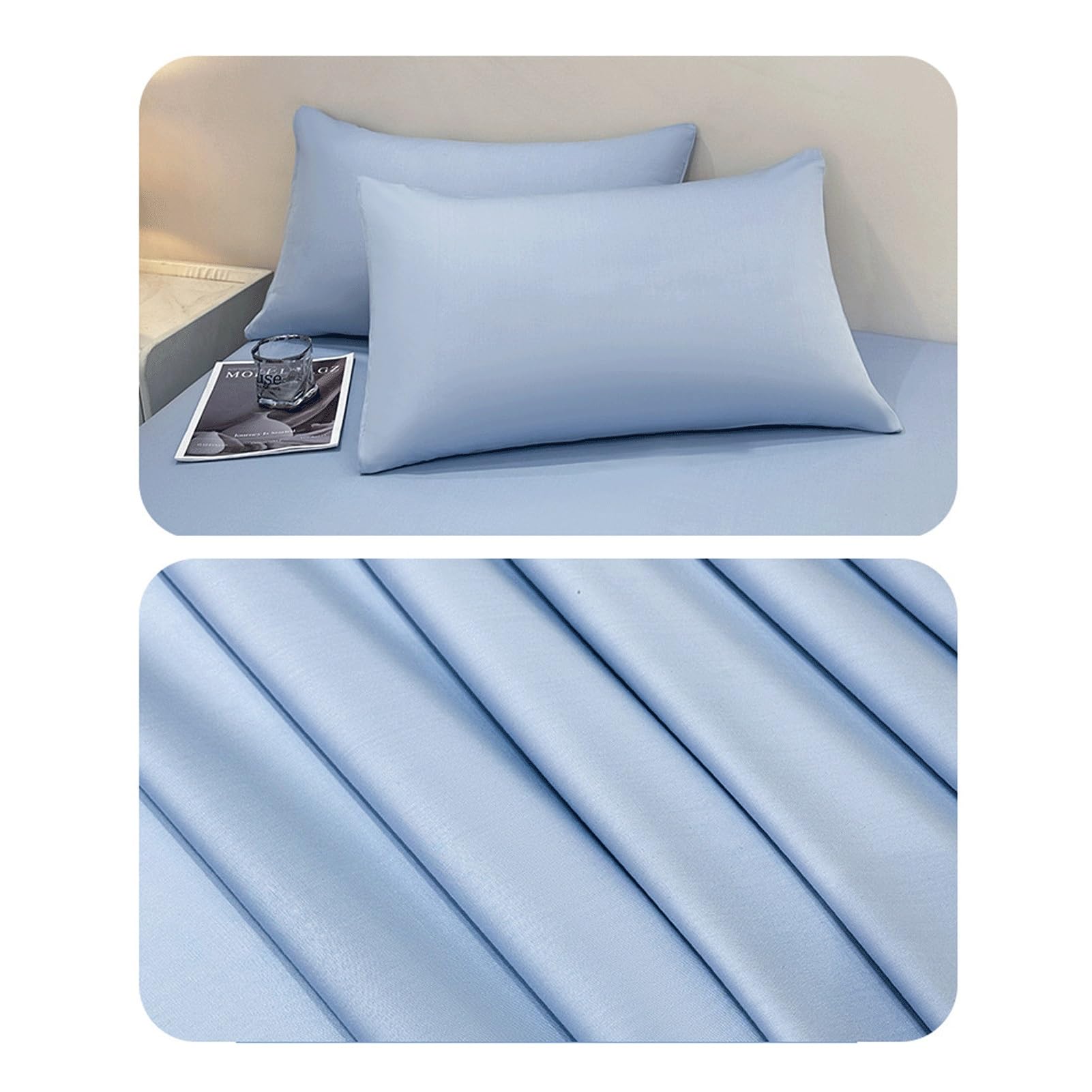 Bettlaken ohne Gummizug Tencel 180x230cm bis 245x265cm Sommer Kühlendes Betttuch ohne Gummi Ultraweiches Atmungsaktives Laken in Hotelqualität(Khaki,245x250cm)