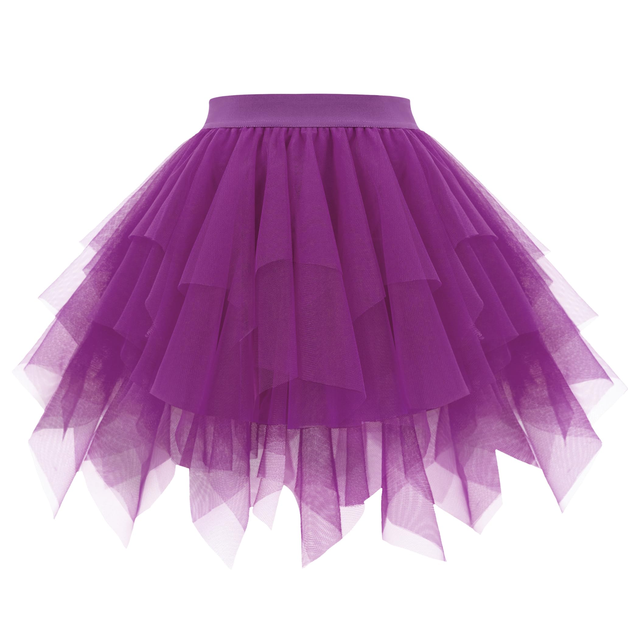 OBBUE Damen Karneval Tüll Rock 1950er Rockabilly Petticoat Tütü Rock Ballett Tütüs für Christmas Party Abschlussfeier