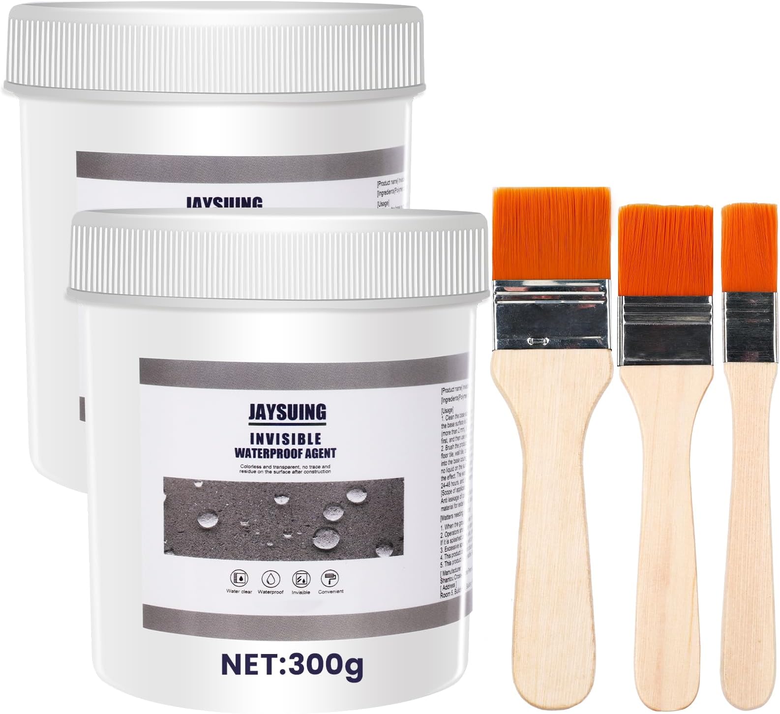 21 OZ (600g) Jaysuing Invisible Waterproof Agent, Waterproof Sealant, Transparent Rainproof Coating, Water-Resistant Anti-Leakage Agent, Transparent Repairing Leak Water-Resistant Adhesive