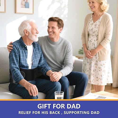 Miniatura 6 de Cinturón de soporte lumbar para dolor de espalda, ciática, escoliosis, hernia de disco, correas de apoyo ajustables para la parte inferior de la