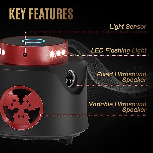 Miniatura 2 de X-PEST Repelente ultrasónico de ratón con protección de 360 con diferentes ondas de ultrasonido para repeler ratones, ratas, ardillas y otros